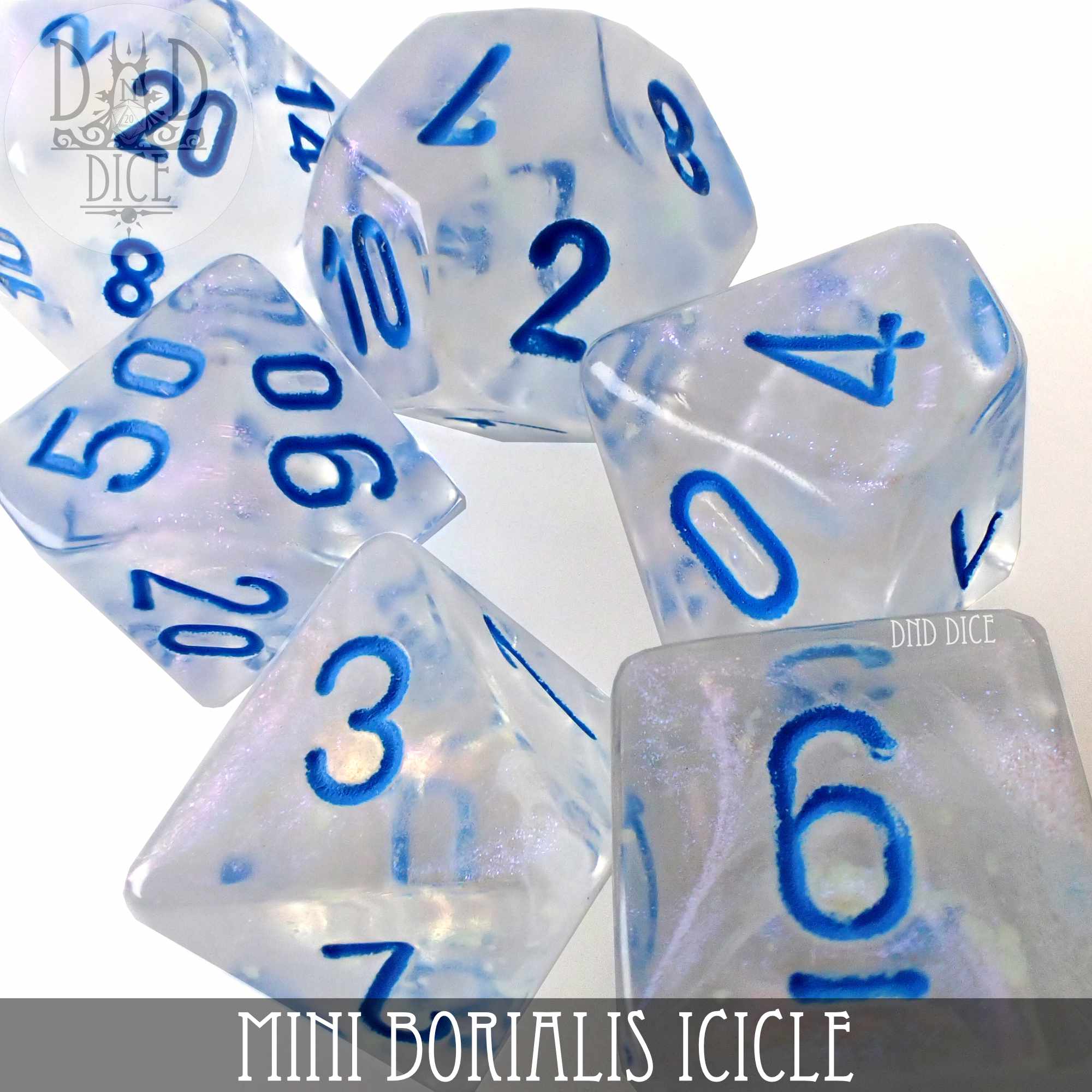 Mini Borialis Icicle Dice Set (10mm) - Image 2