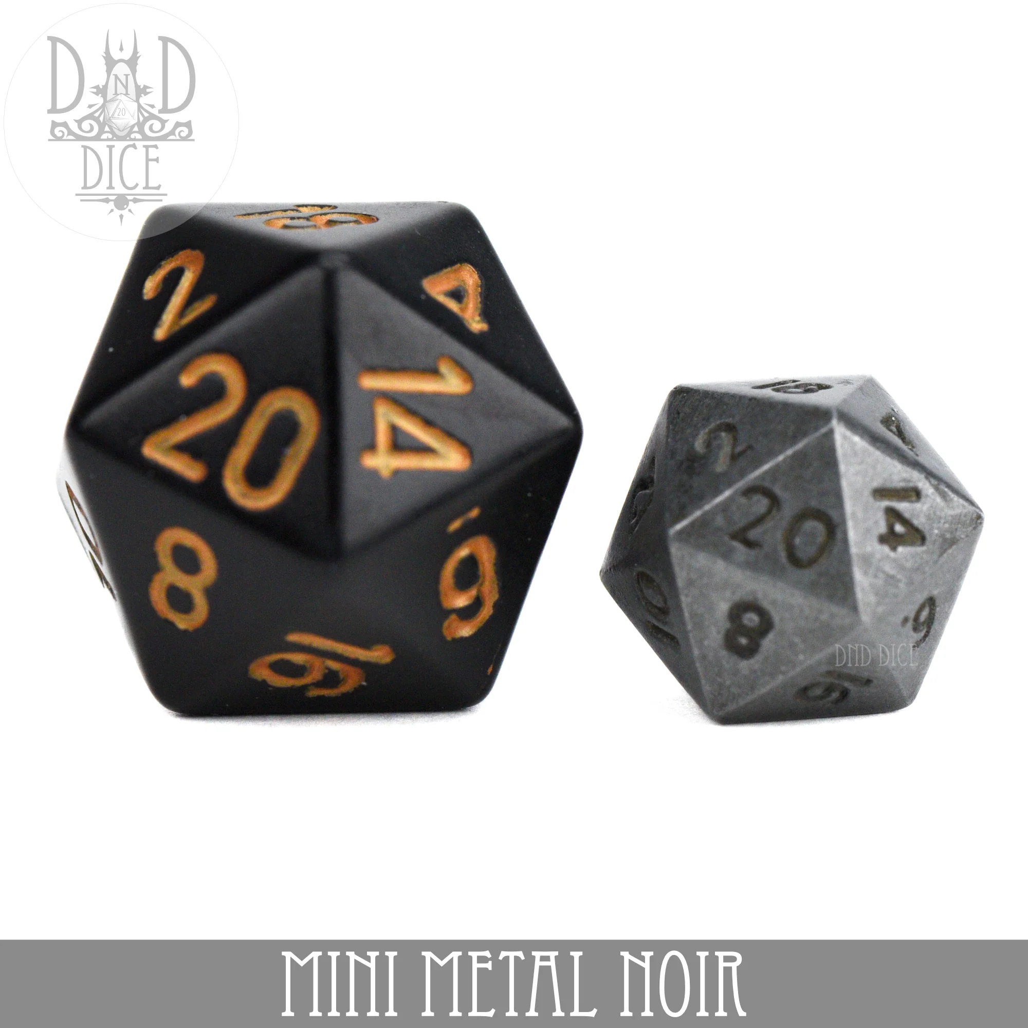 Mini Metal Noir Dice Set (10mm) - Image 3