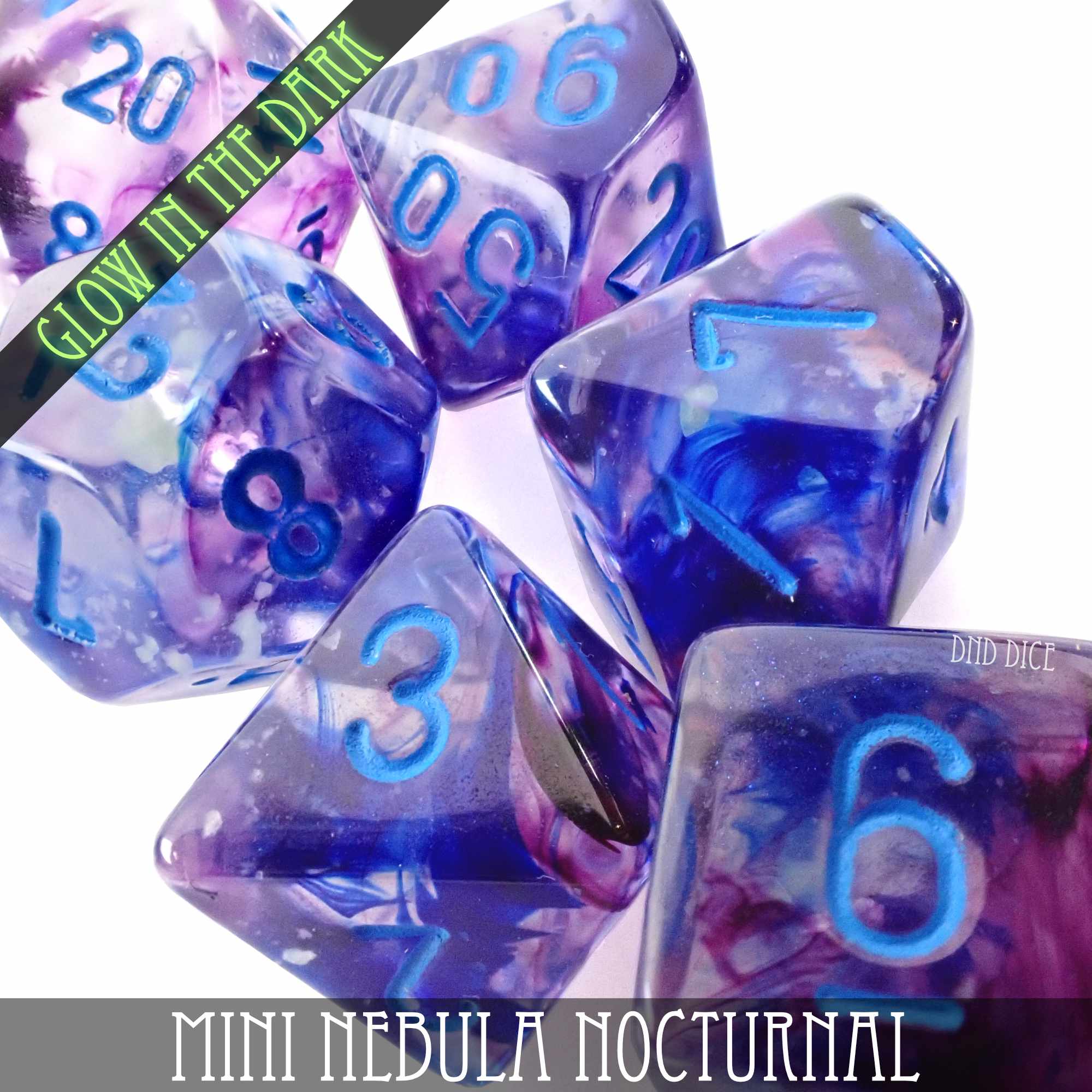 Mini Nebula Nocturnal Dice Set (10mm) - Image 2