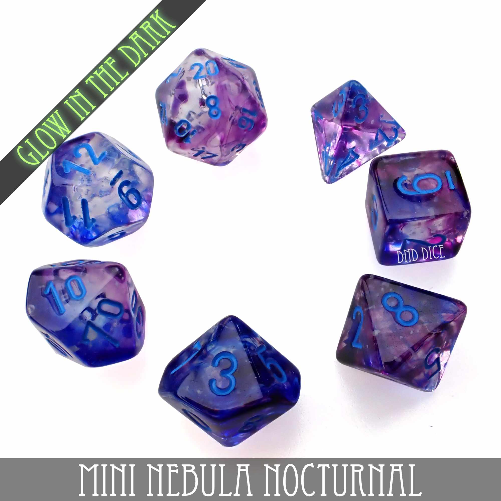 Mini Nebula Nocturnal Dice Set (10mm) - Image 3