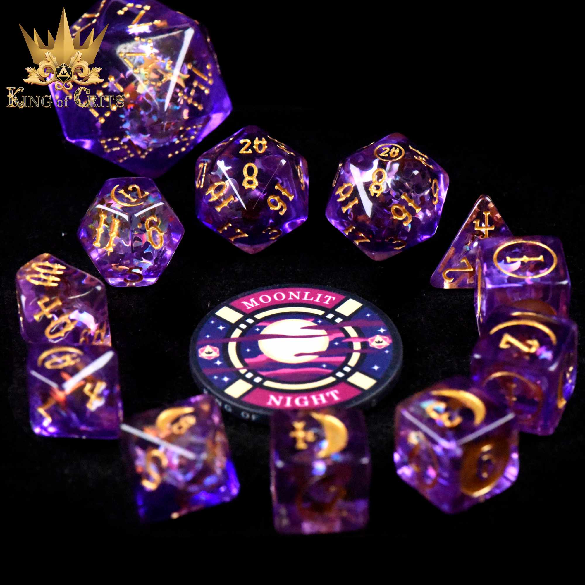 Moonlit Night 12 Dice Set - Image 3