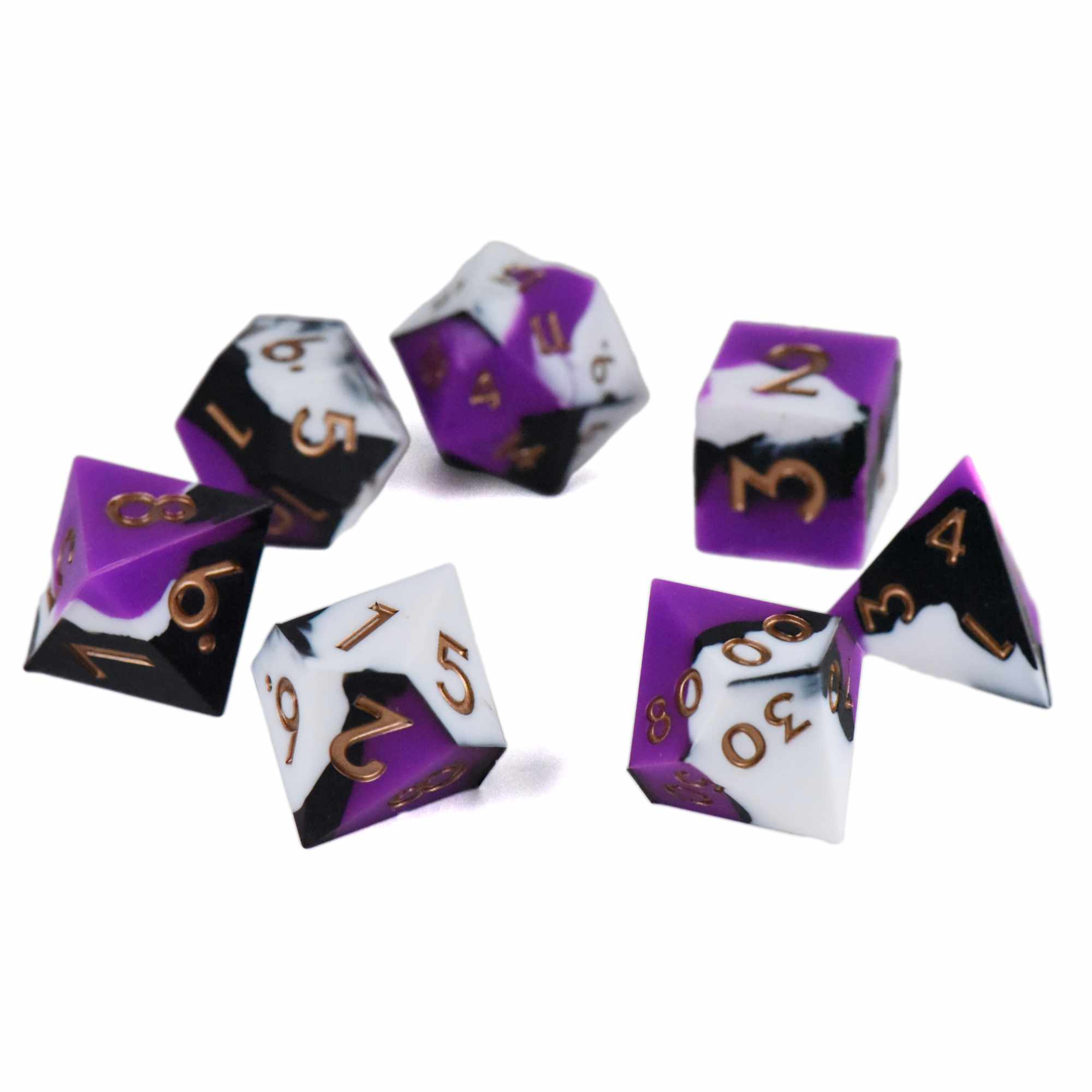 Night Orchid Silicone Dice Set - Image 3