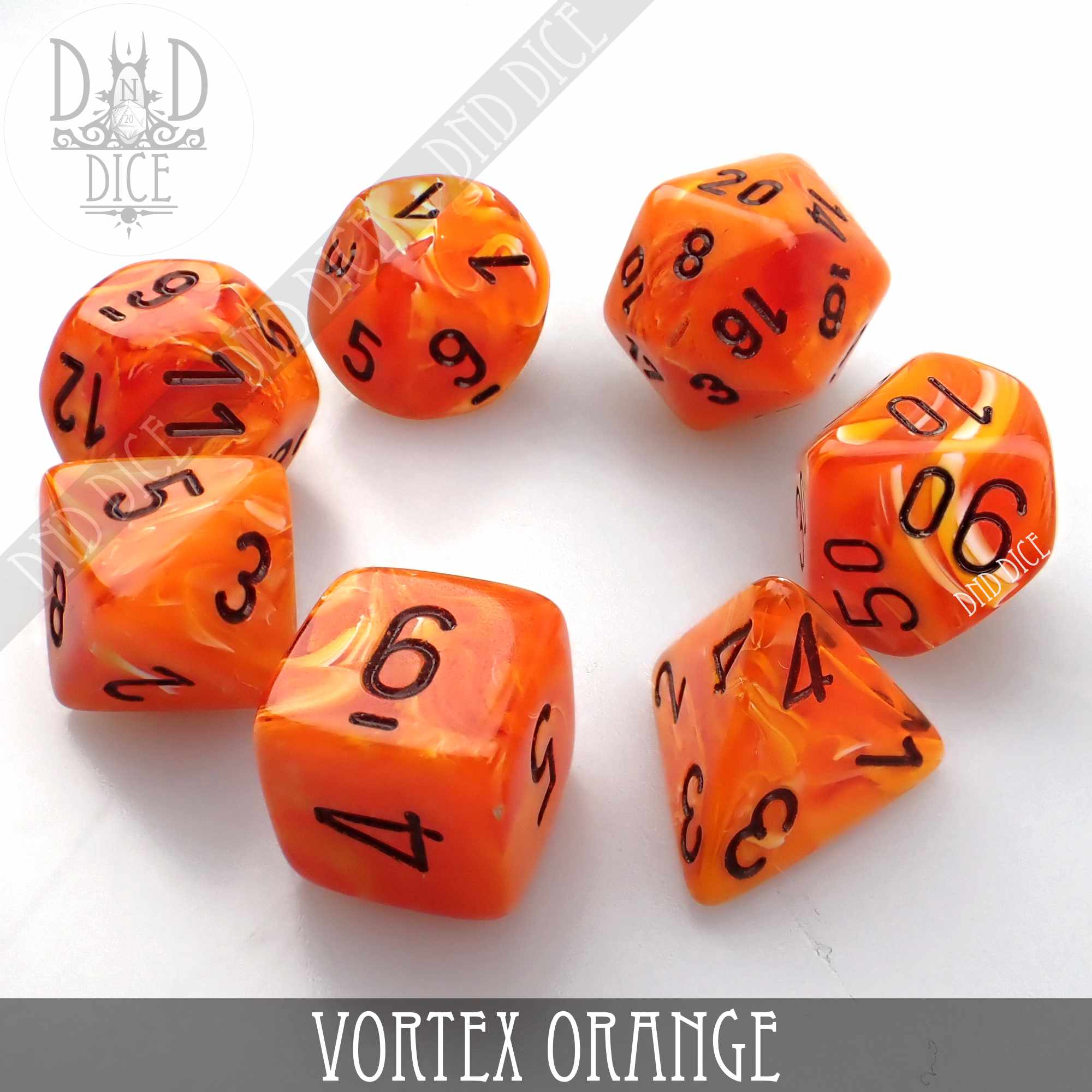 Vortex Orange Dice Set - Image 3