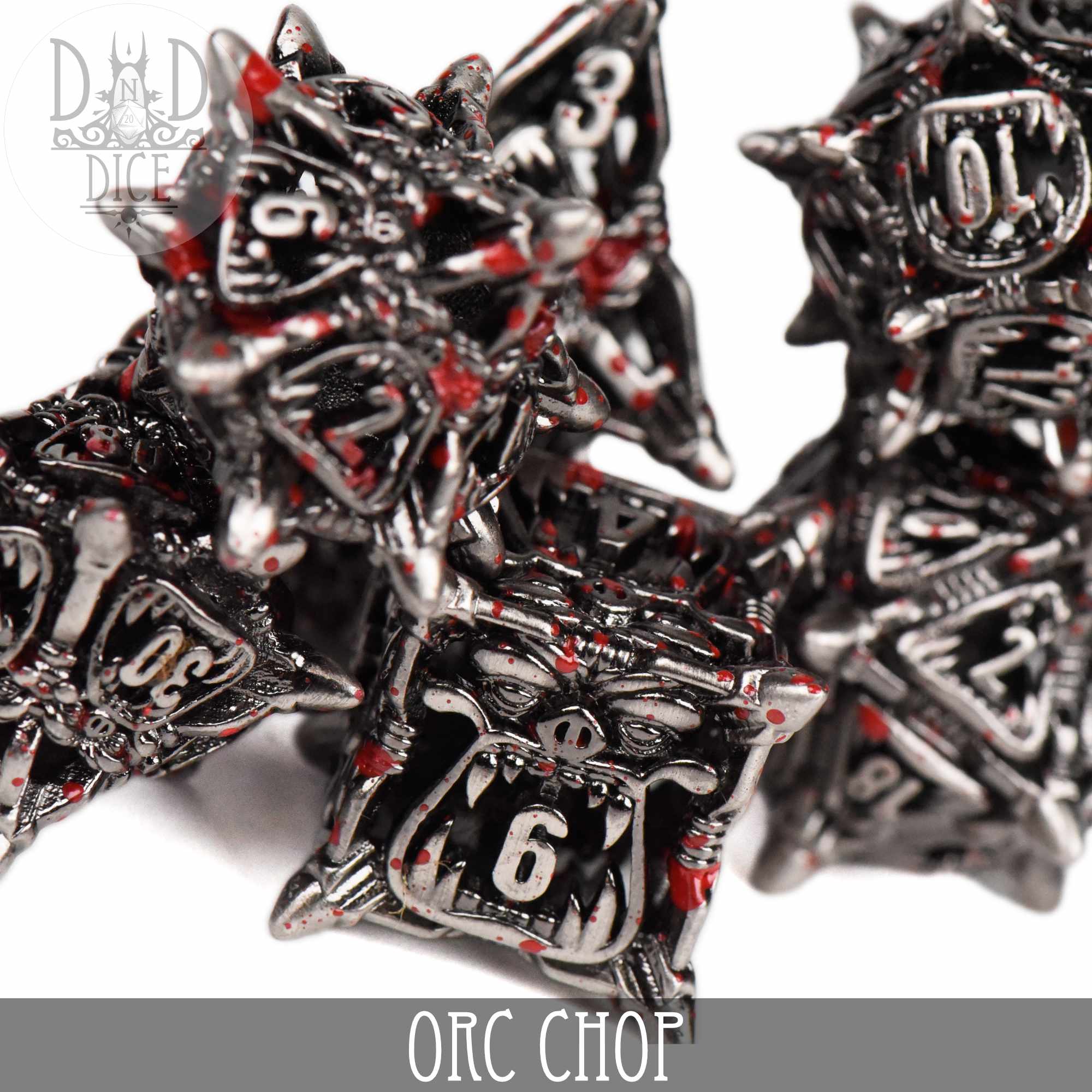 Orc Chop Metal Dice Set (Gift Box) - Image 2