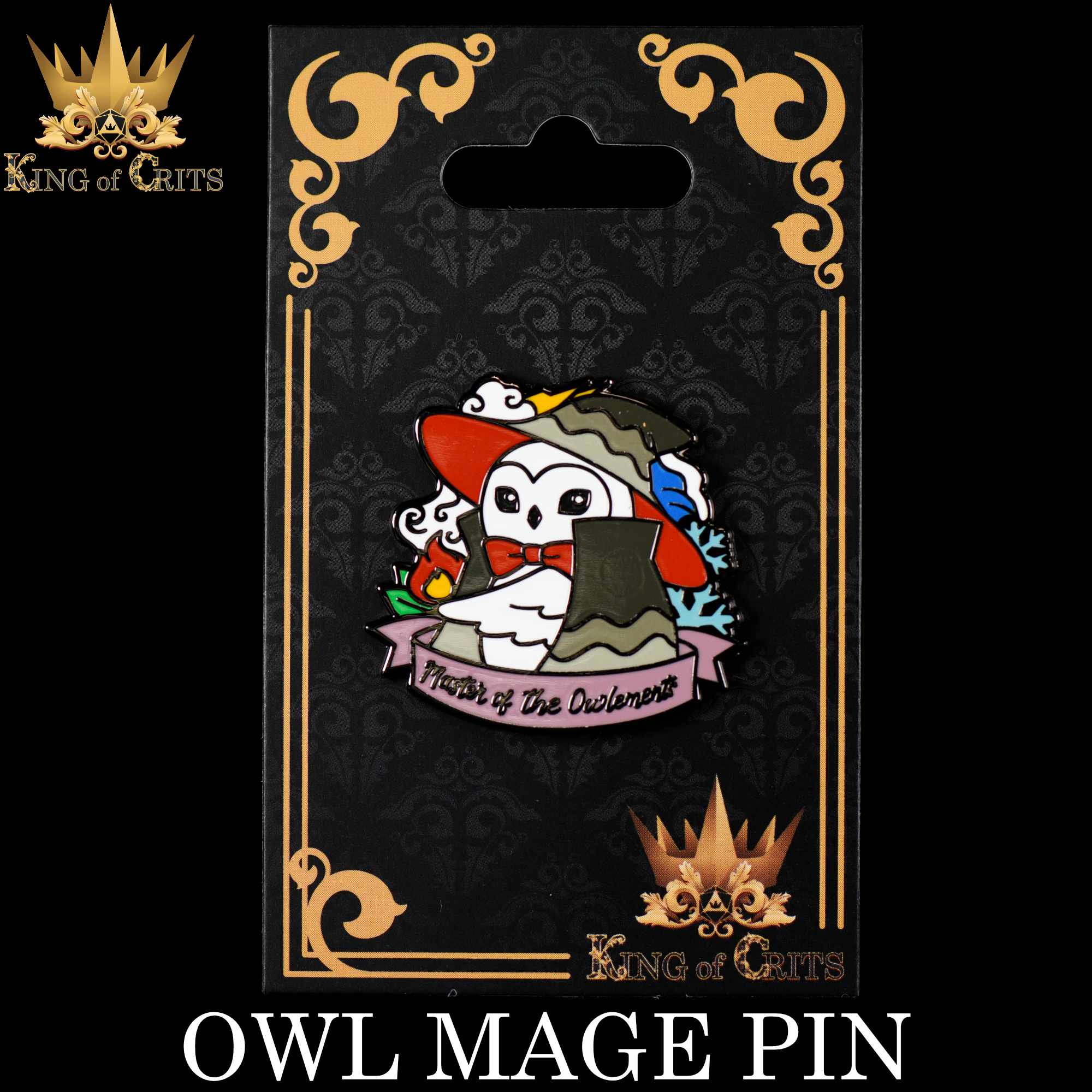 Owl Mage Enamel Pin - Image 3
