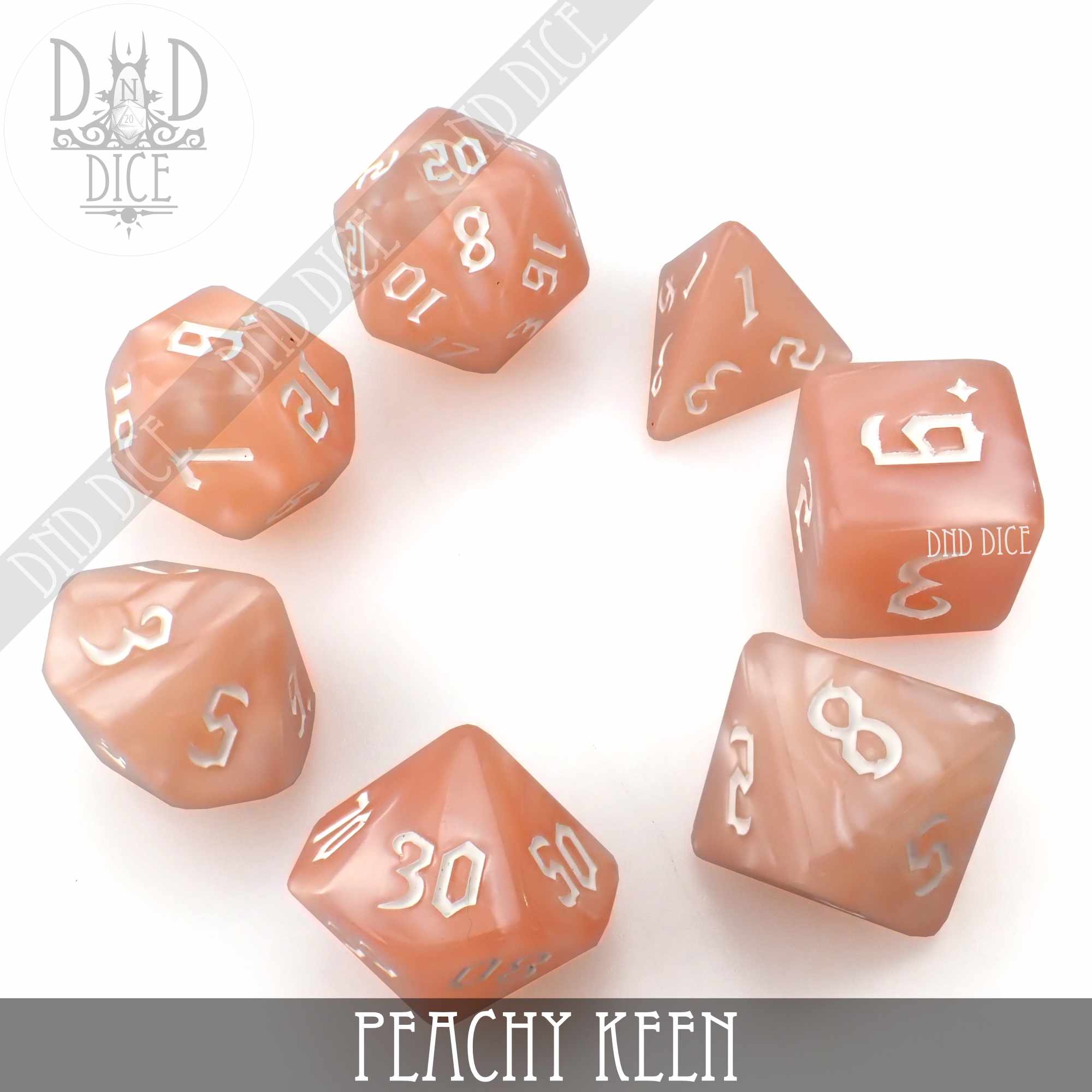 Peachy Keen Dice Set - Image 3