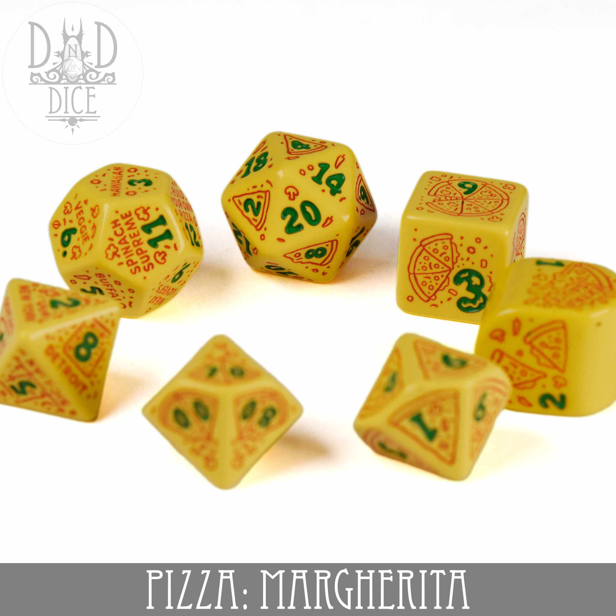Pizza Margherita Dice Set - Image 3