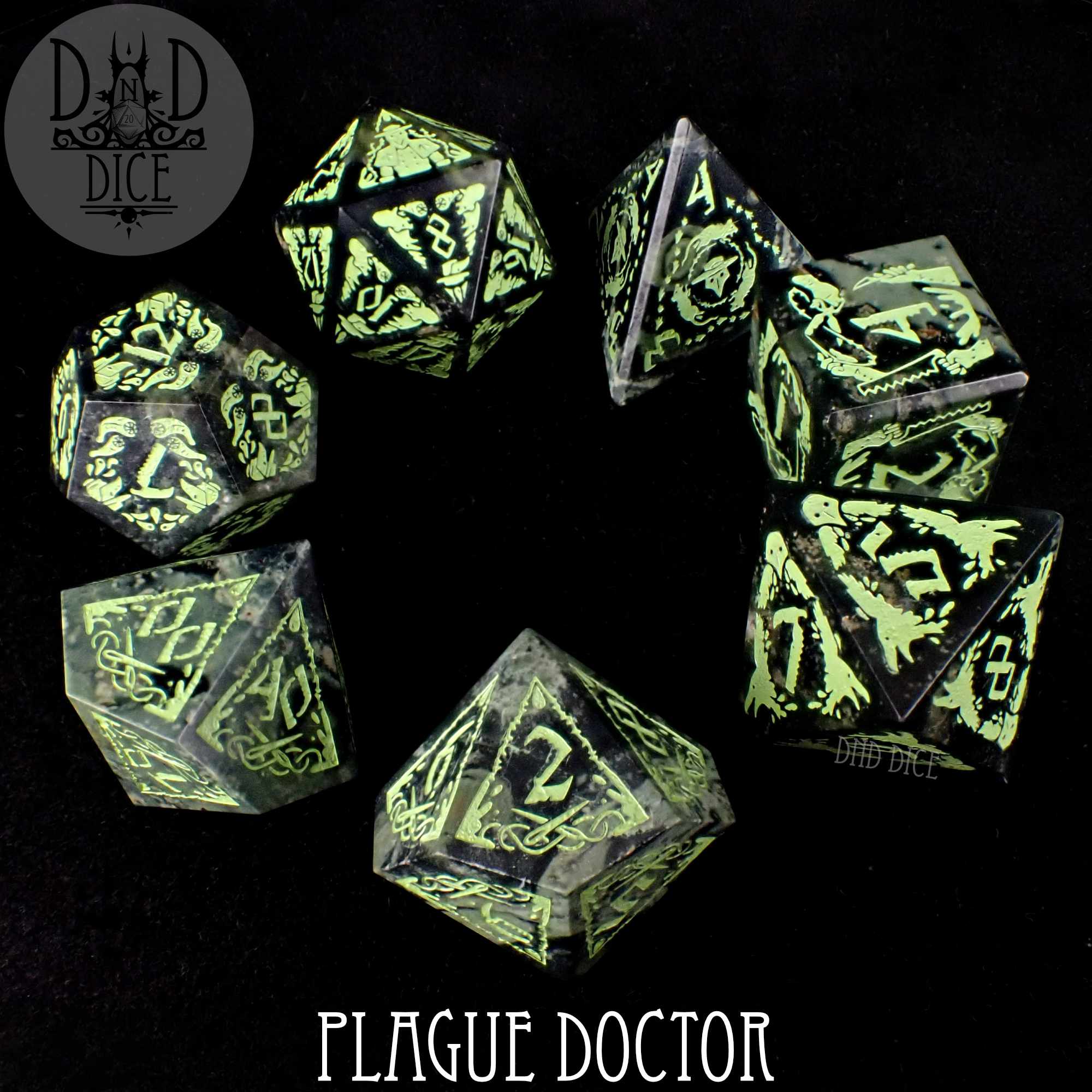 Plague Doctor Gemstone Dice Set (Gift Box) - Image 3