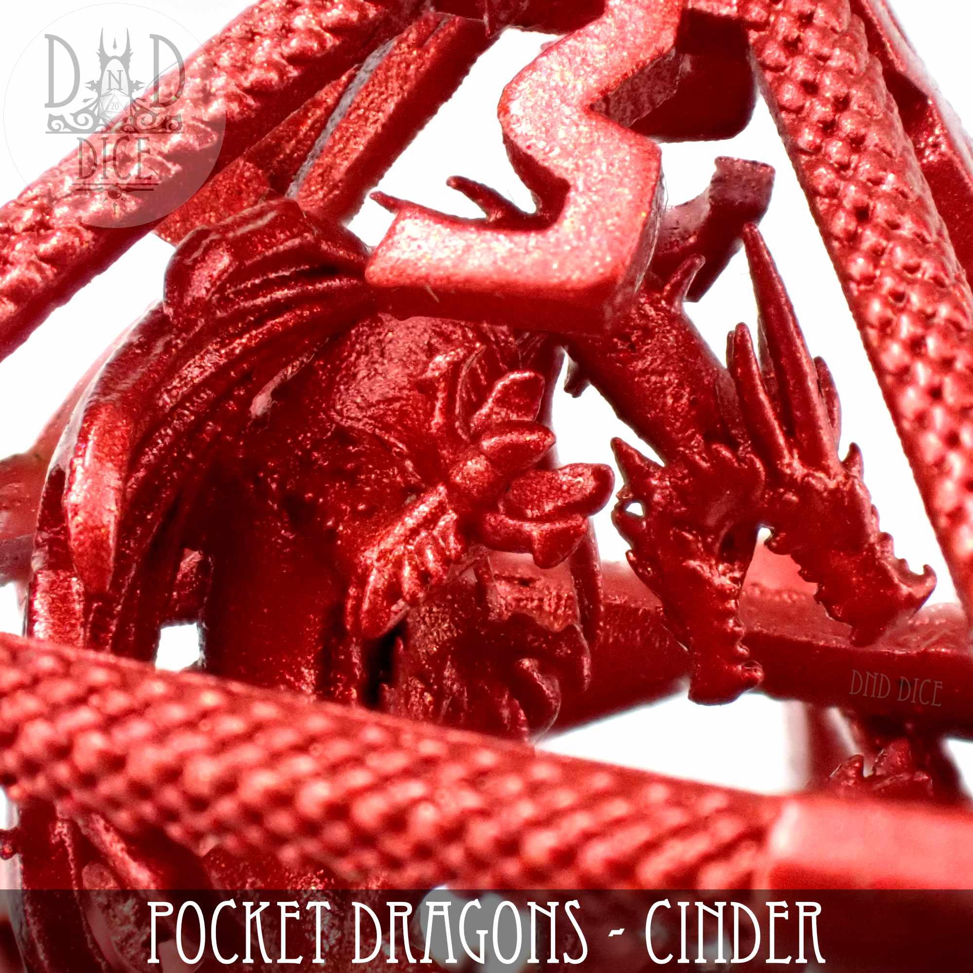 Pocket Dragons Cinder - Metal Dice Set (Gift Box) - Image 5