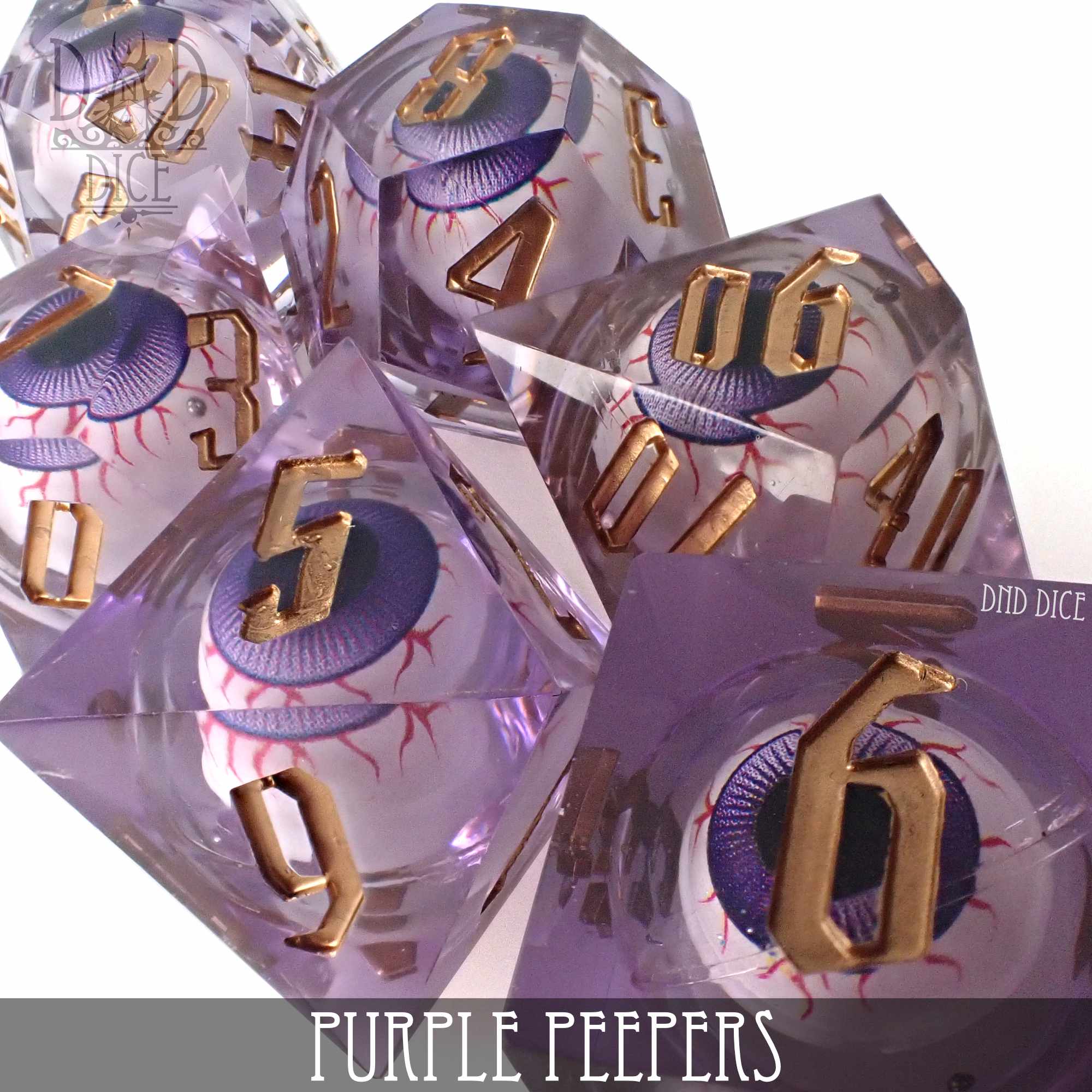 Purple Peepers Liquid Core Dice Set - Image 2