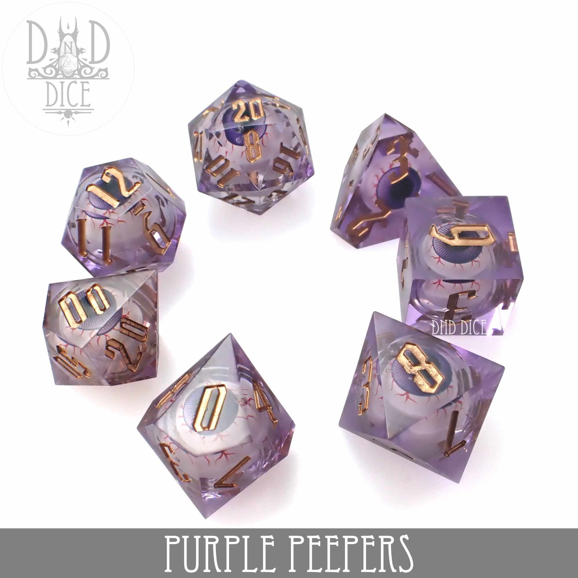 Purple Peepers Liquid Core Dice Set - Image 3