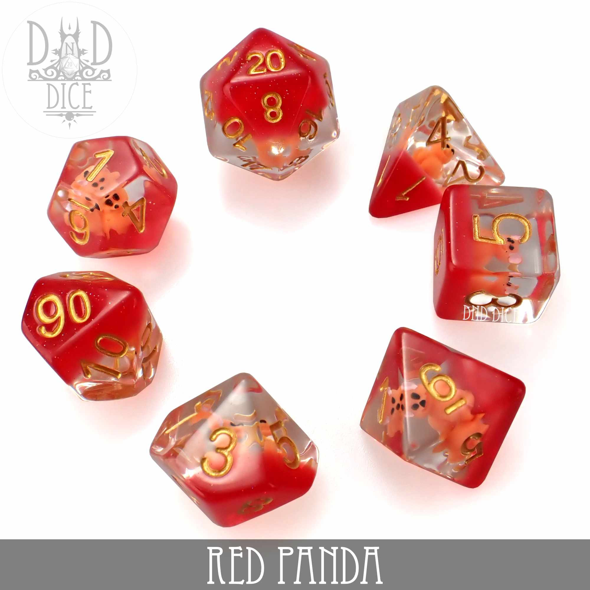 Red Panda Dice Set - Image 3