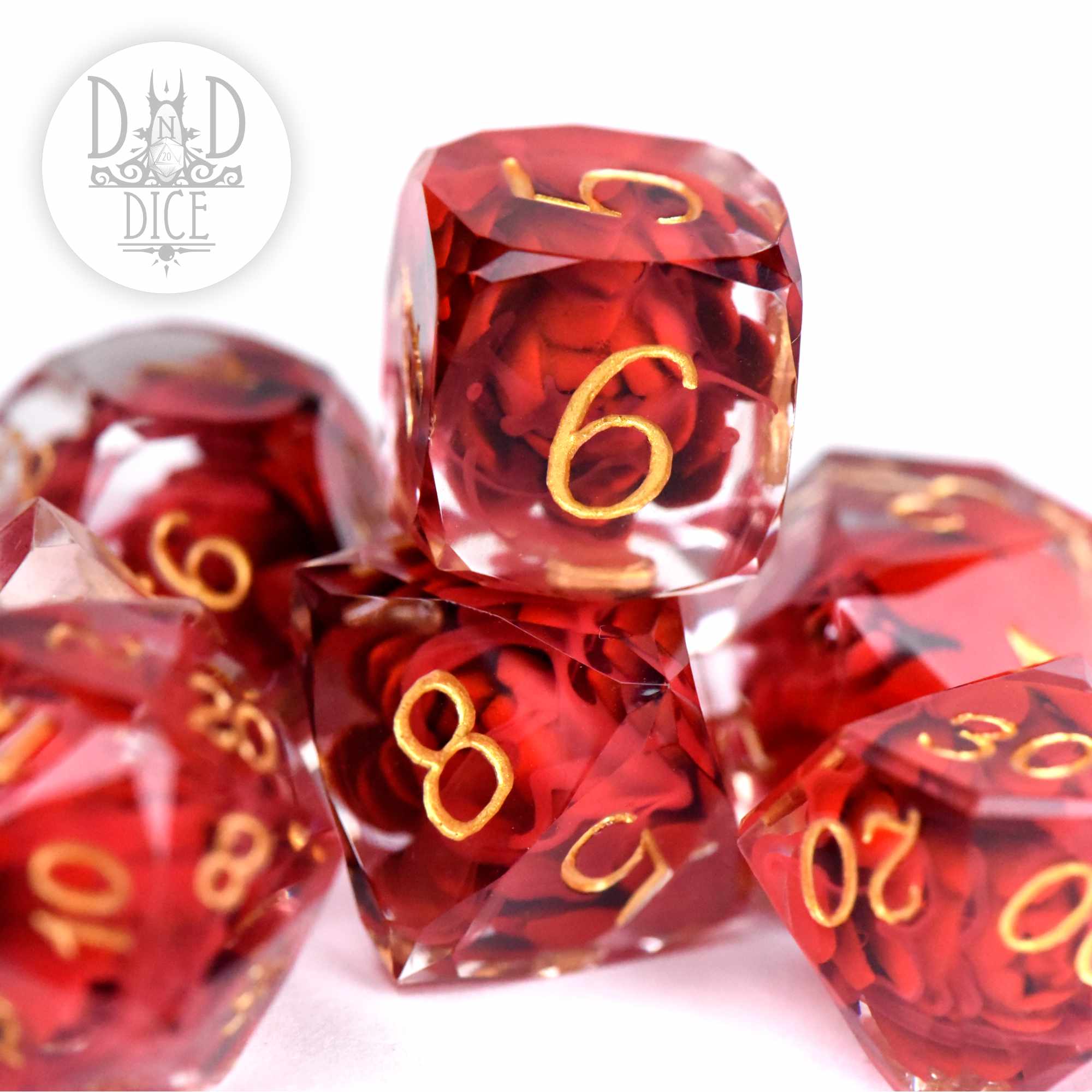 Roses are Red Handmade Dice Set - Image 2
