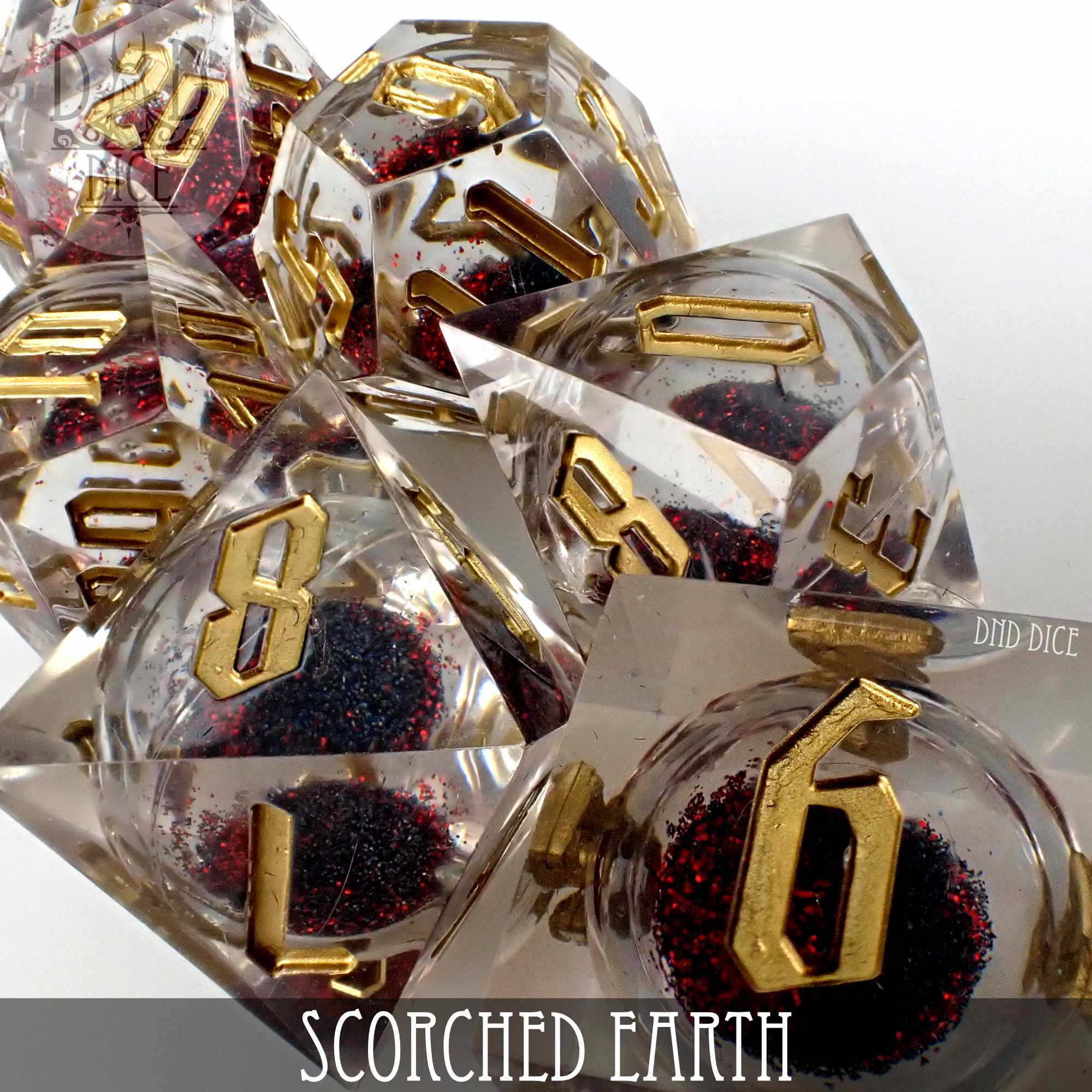 Scorched Earth Liquid Core Dice Set - Image 2