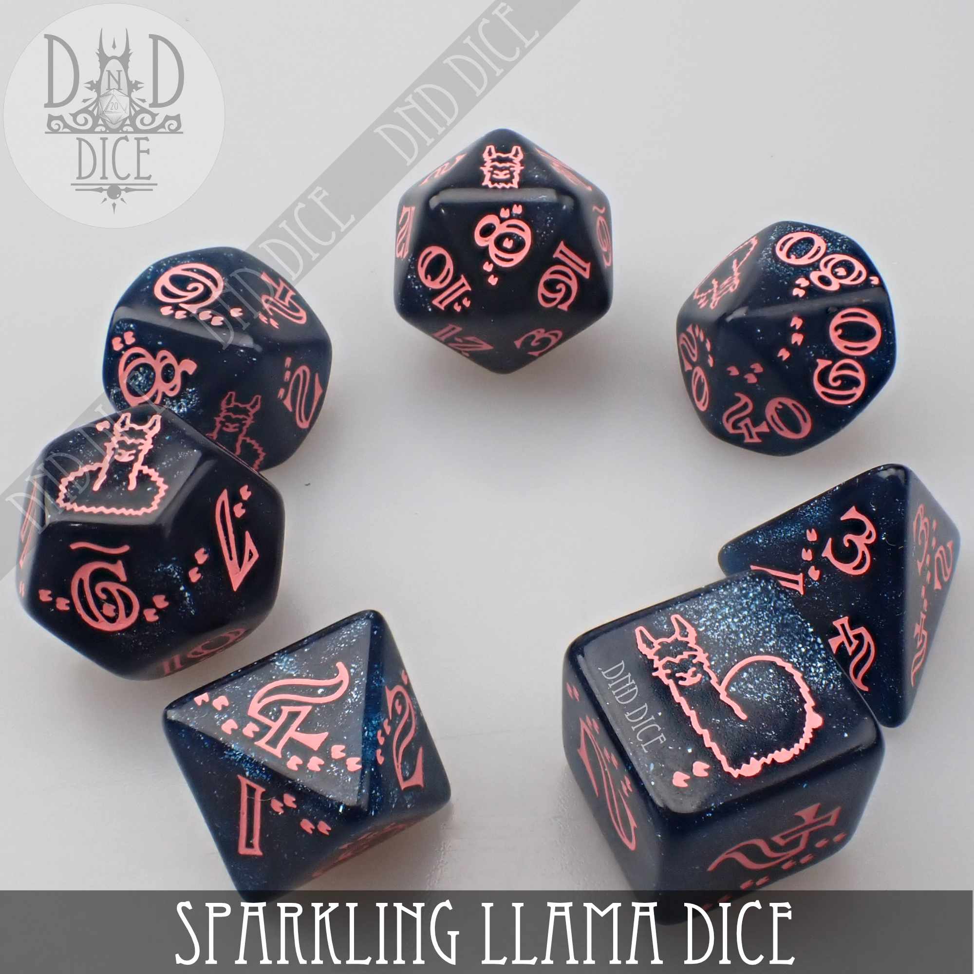 Sparkling Llama Dice Set - Image 3