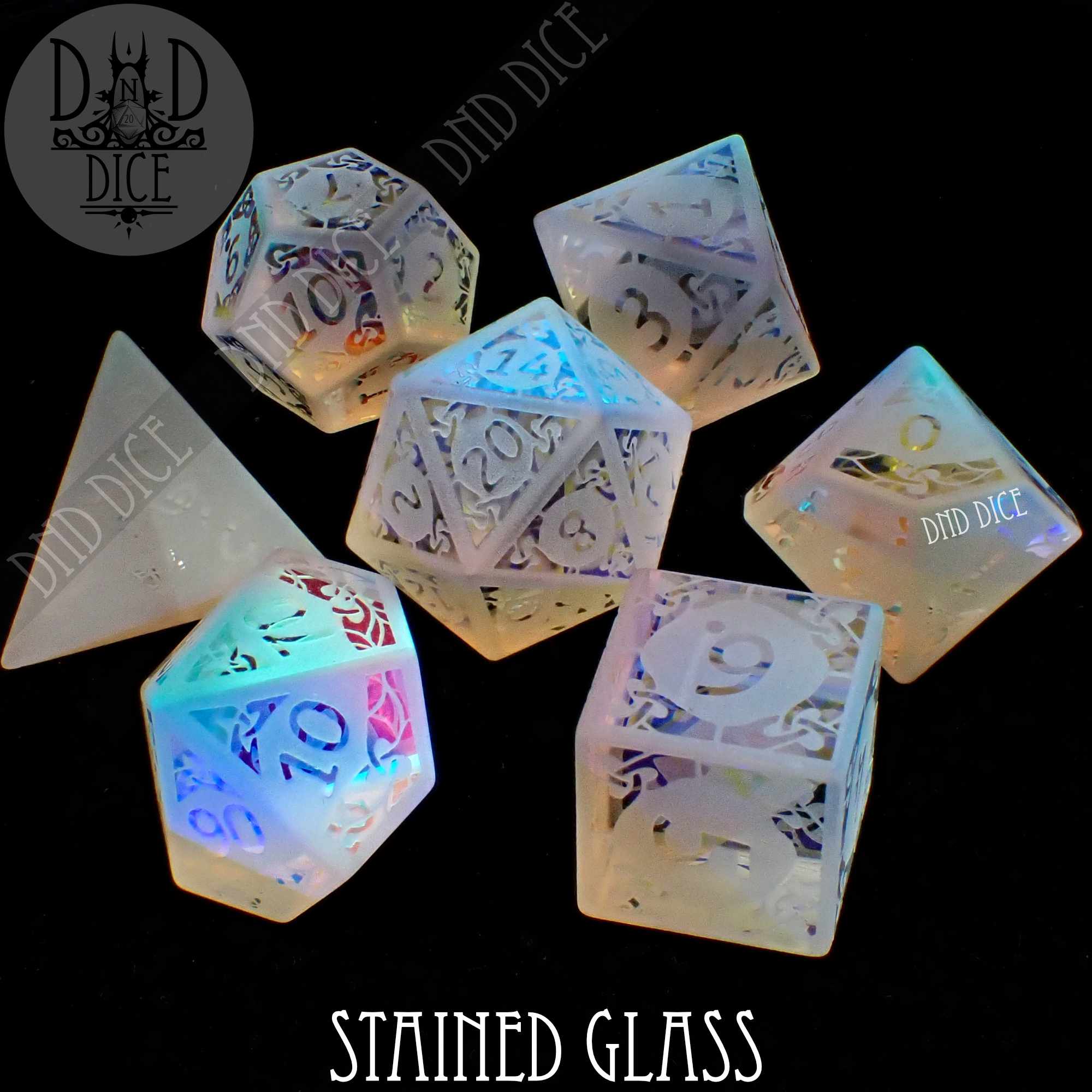 Stained Glass Frosted Dice Set (Gift Box) - Image 3