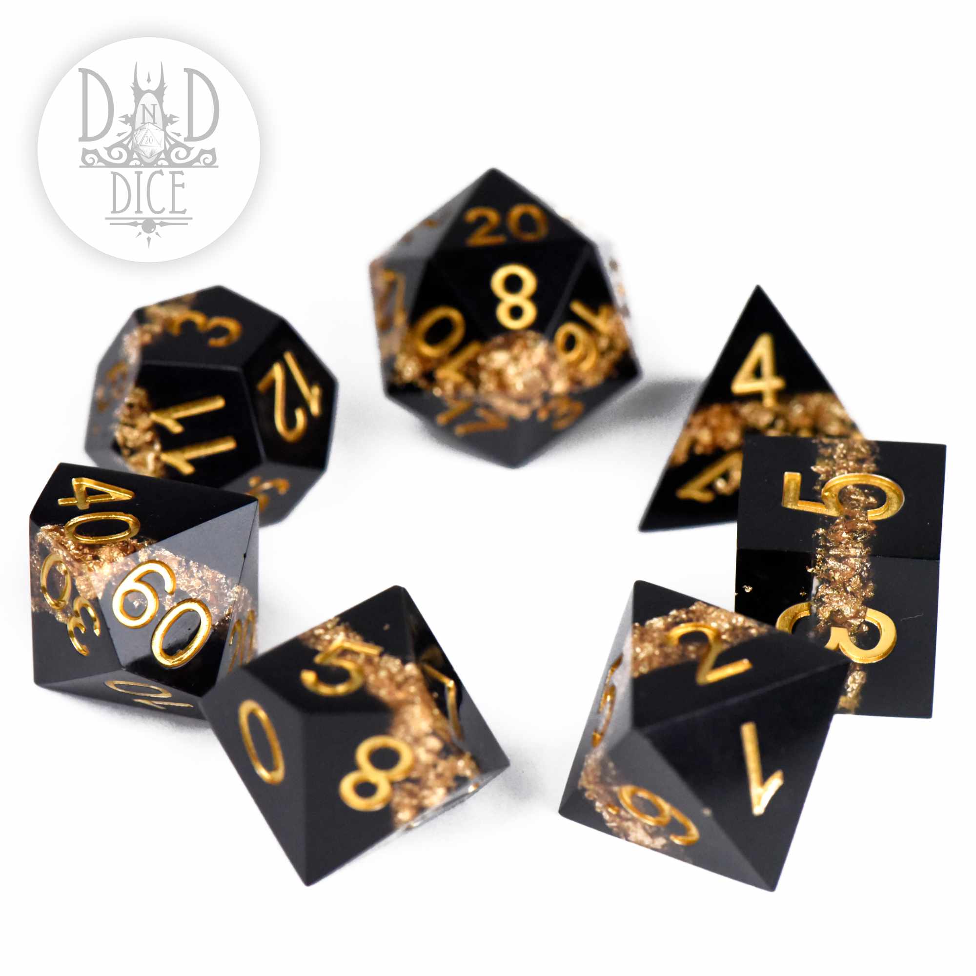 Star Belt: Gold Handmade Dice Set - Image 3