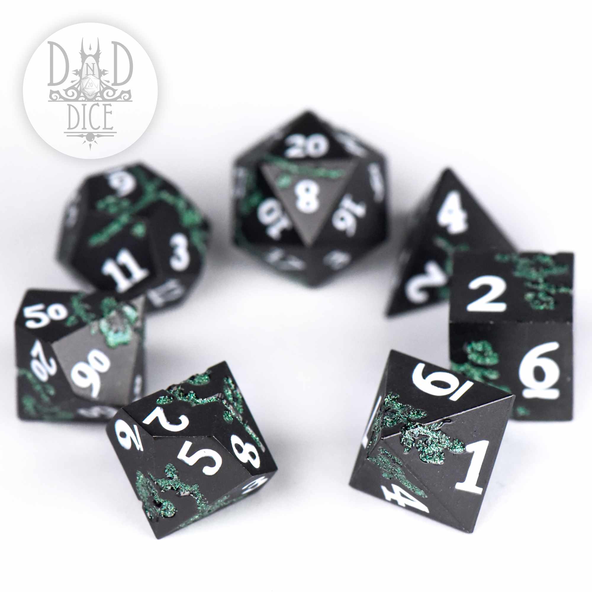 Steel Magnolias Green Metal Dice Set - Image 3