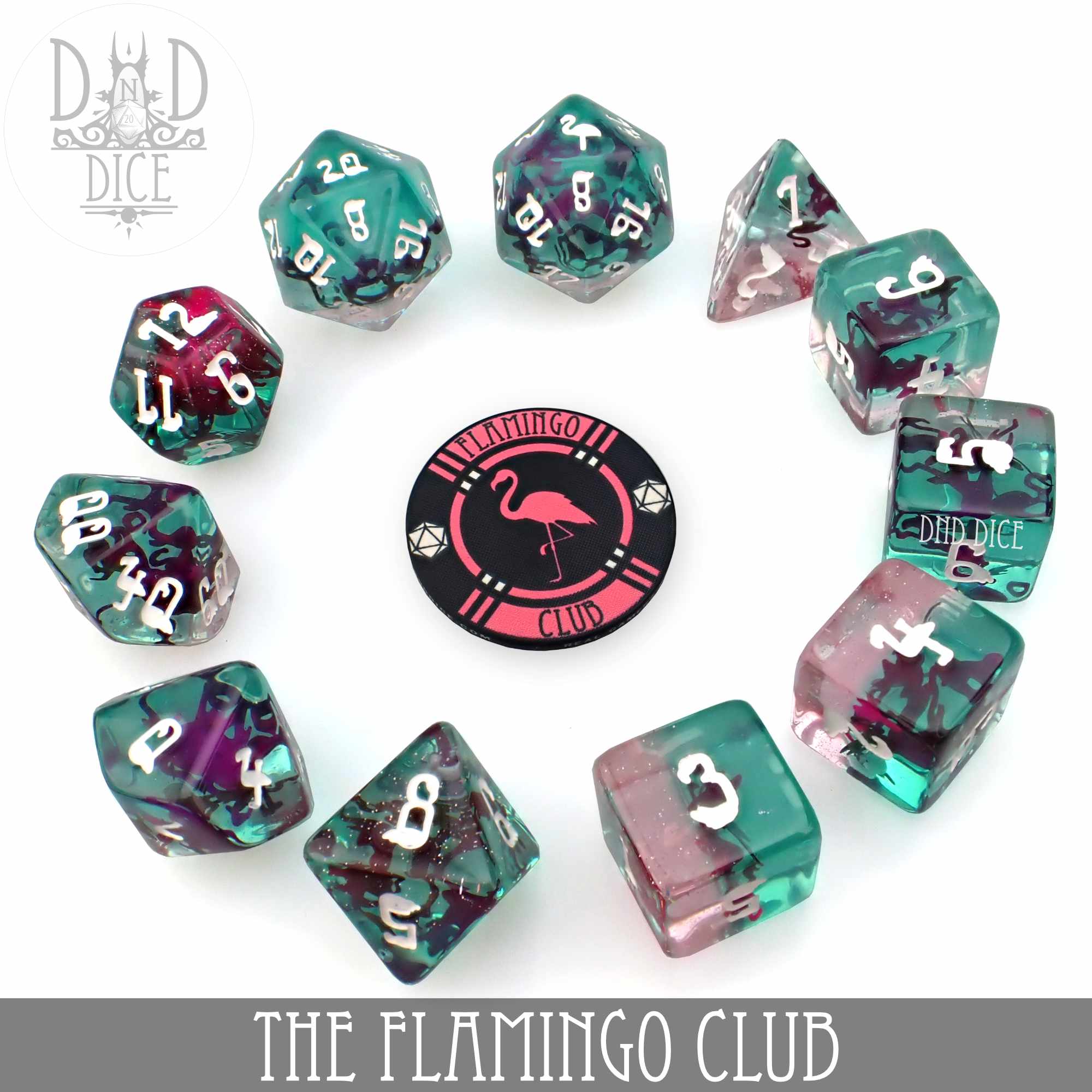 The Flamingo Club 11 Dice Set - Image 4