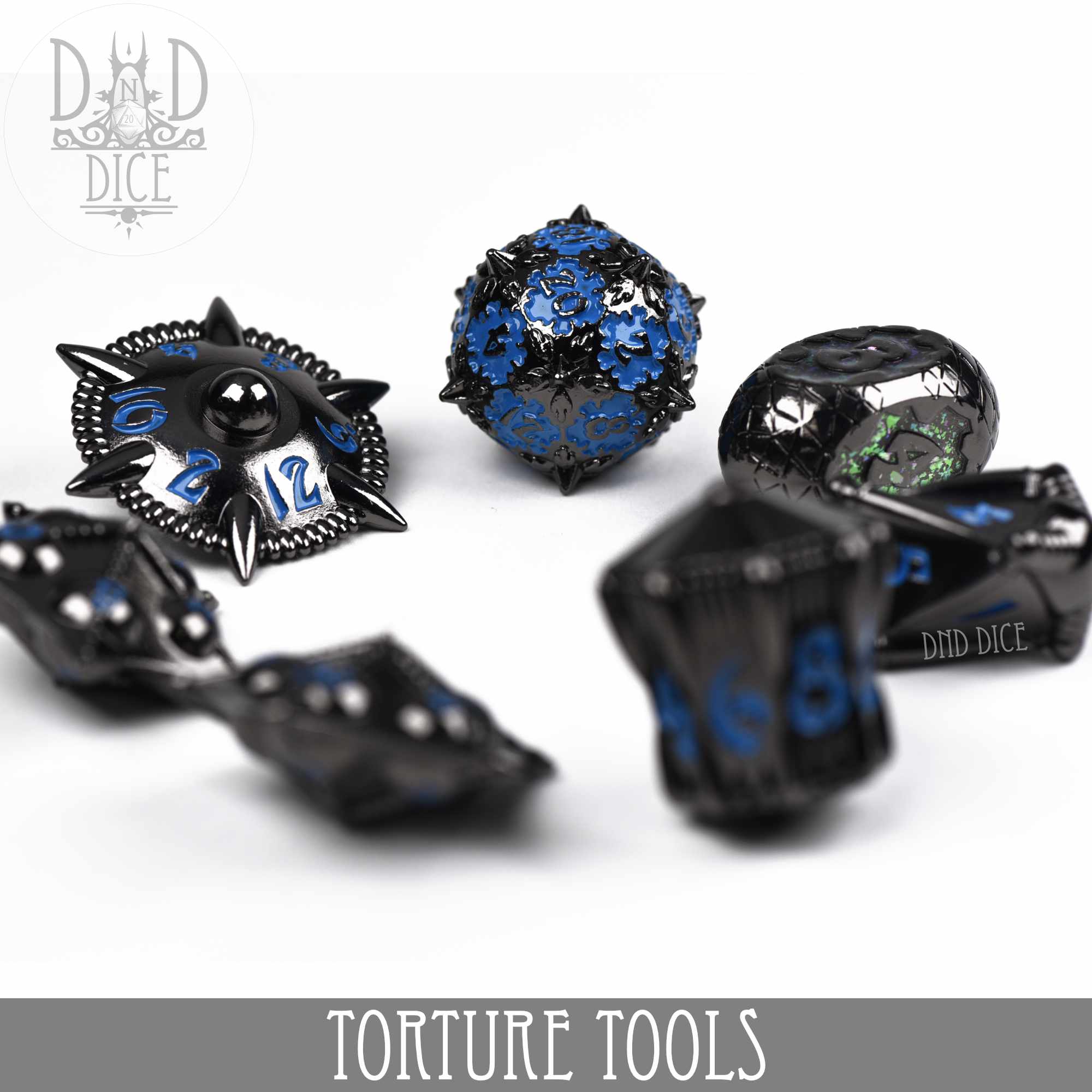 Torture Tools Blue - Metal Dice Set - Image 2