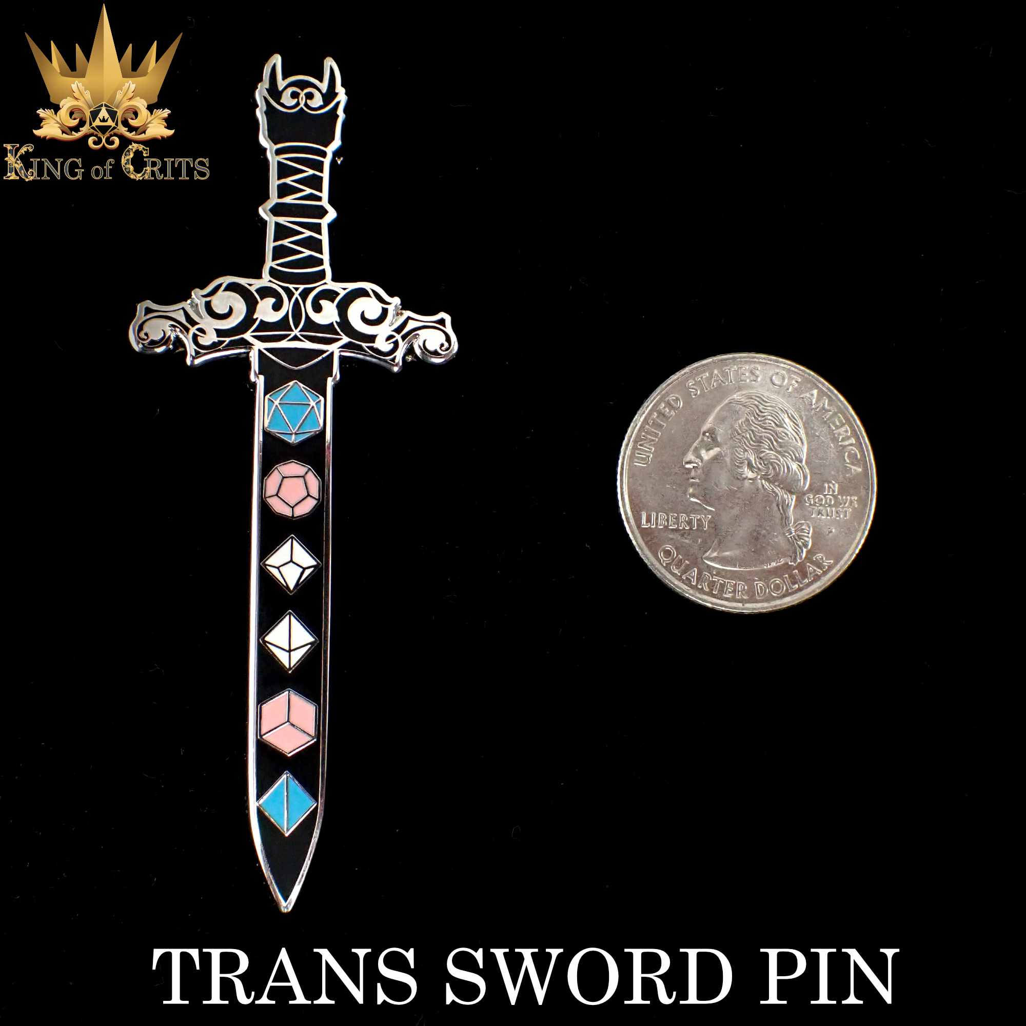 Trans Sword Enamel Pin - Image 3
