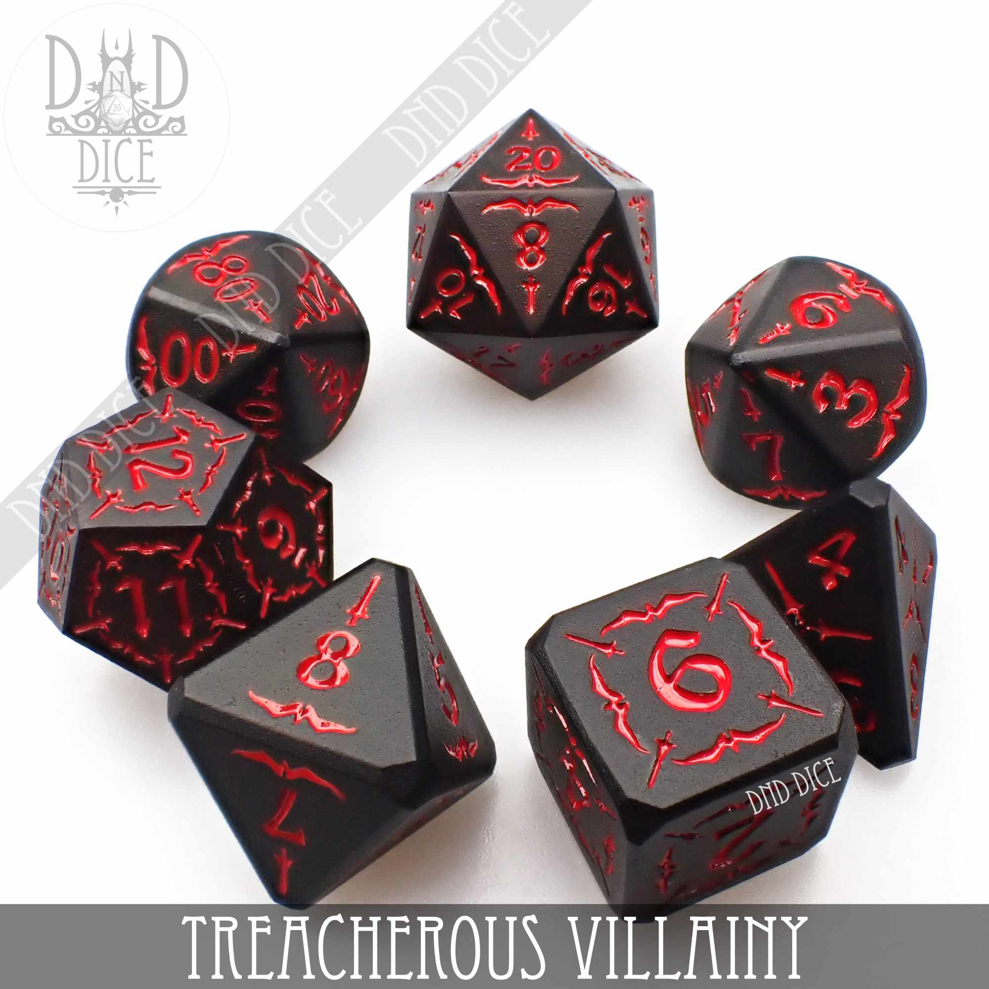 Treacherous Villainy Metal Dice Set - Image 3