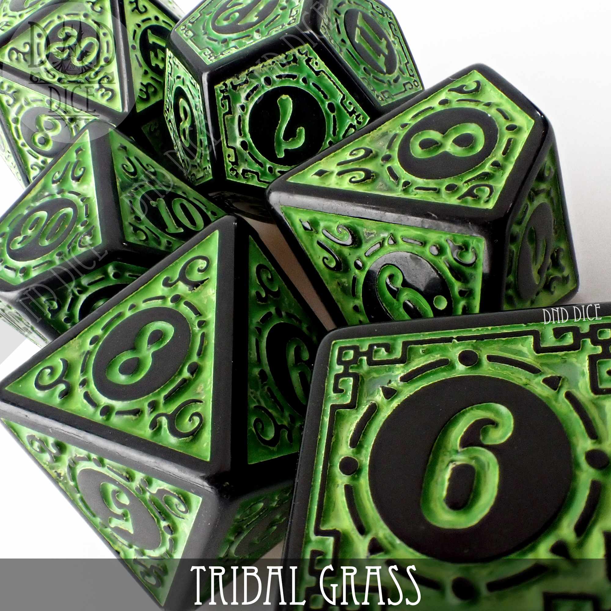 Tribal Grass Dice Set - Image 2