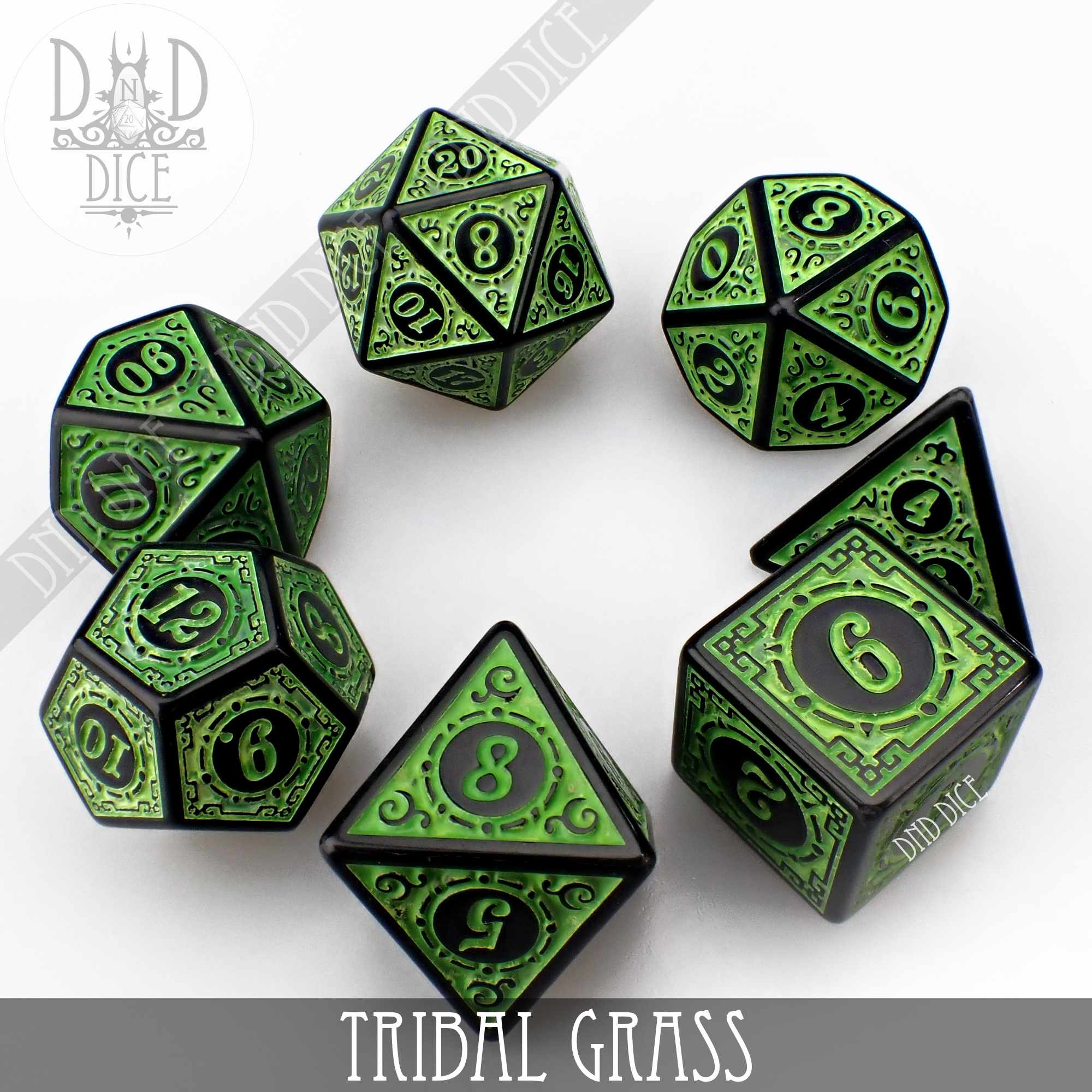 Tribal Grass Dice Set - Image 3