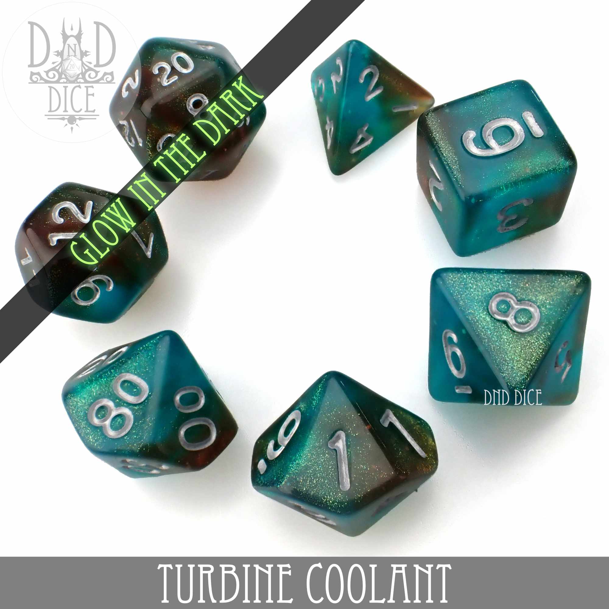 Turbine Coolant Glow in the Dark Dice Set - Image 3